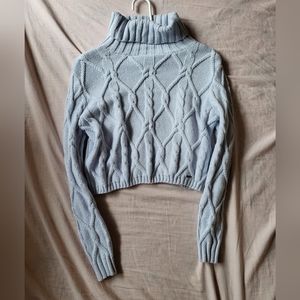 Hollister Cable Knit Sweater Cropped Turltleneck